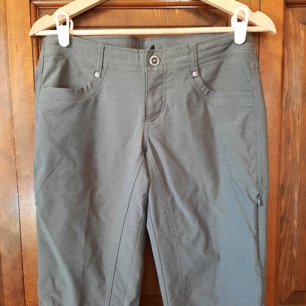 Kuhl Trekr Pants Charcoal Mid-rise Straight Leg Convertible Pants-Capris Size 4 - Picture 5 of 16
